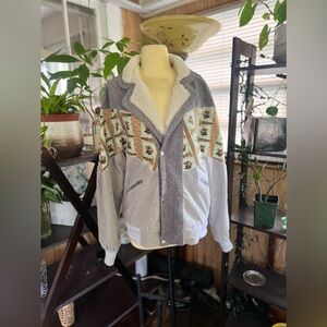 velour tired print jacket bomber unisex unique print